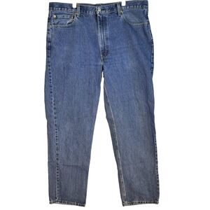 Levis 550 Mens Jeans 42x33 Blue Relaxed Fit Tapered Leg Zip Fly Medium Wash